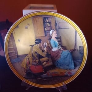 This beautiful PORTRAIT OF BRIDEGROOM PLATE. with cirtificate.